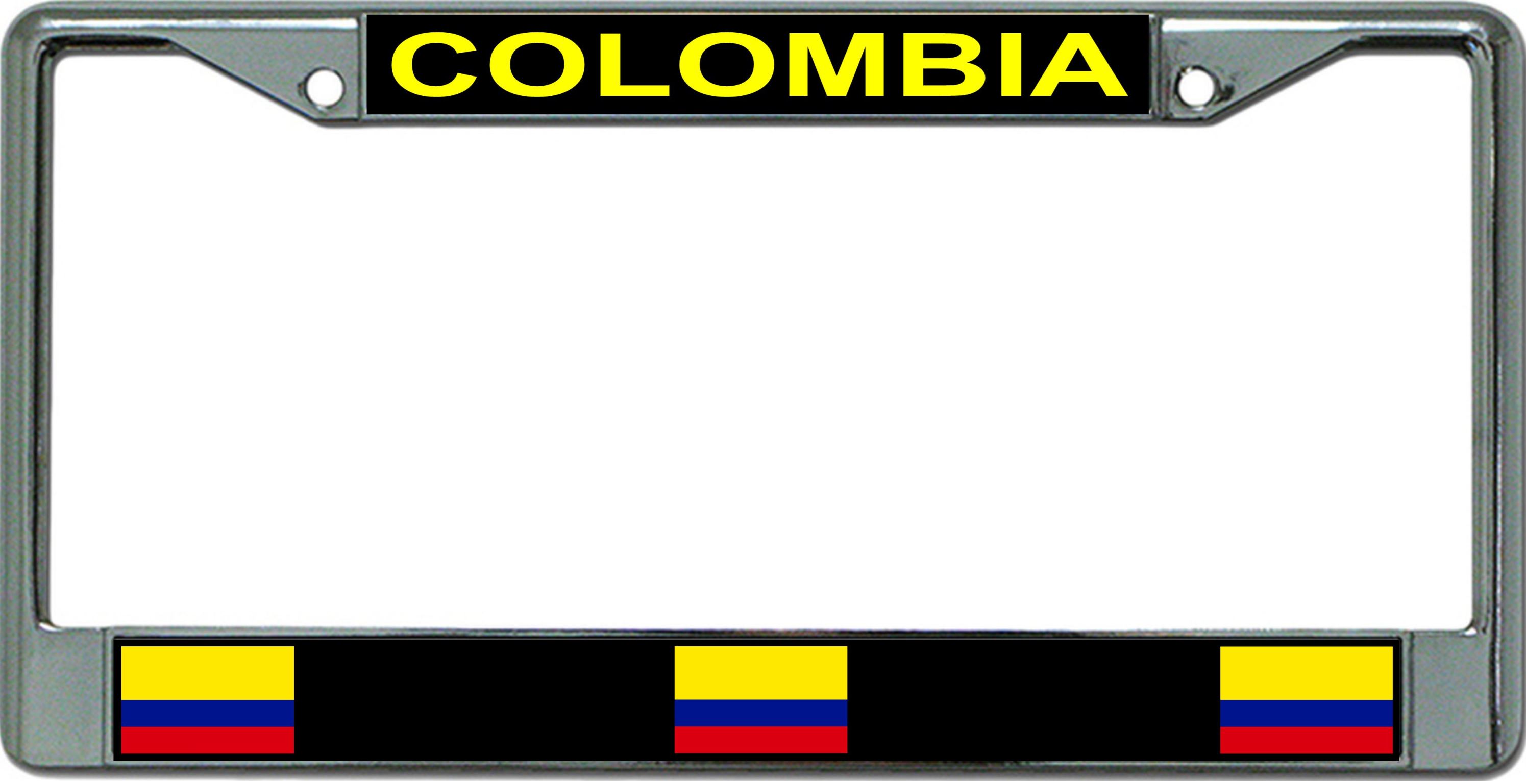 Columbia FLAG Photo License Plate Frame  Free Screw Caps with this Frame