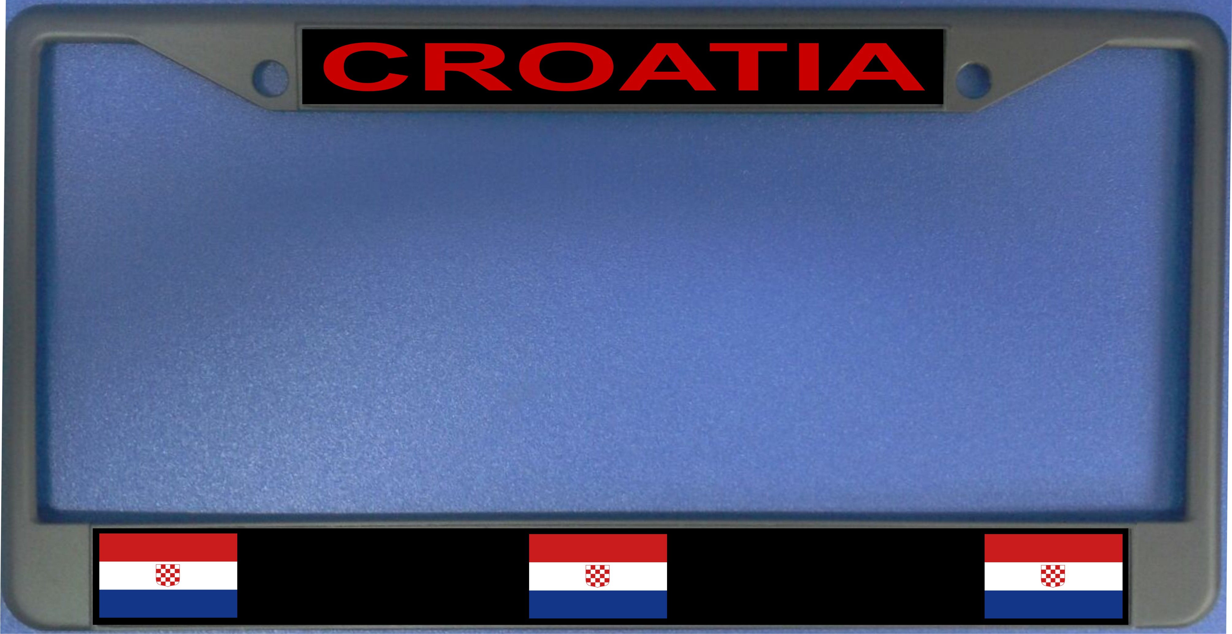 Croatia FLAG Photo License Plate Frame  Free Screw Caps with this Frame