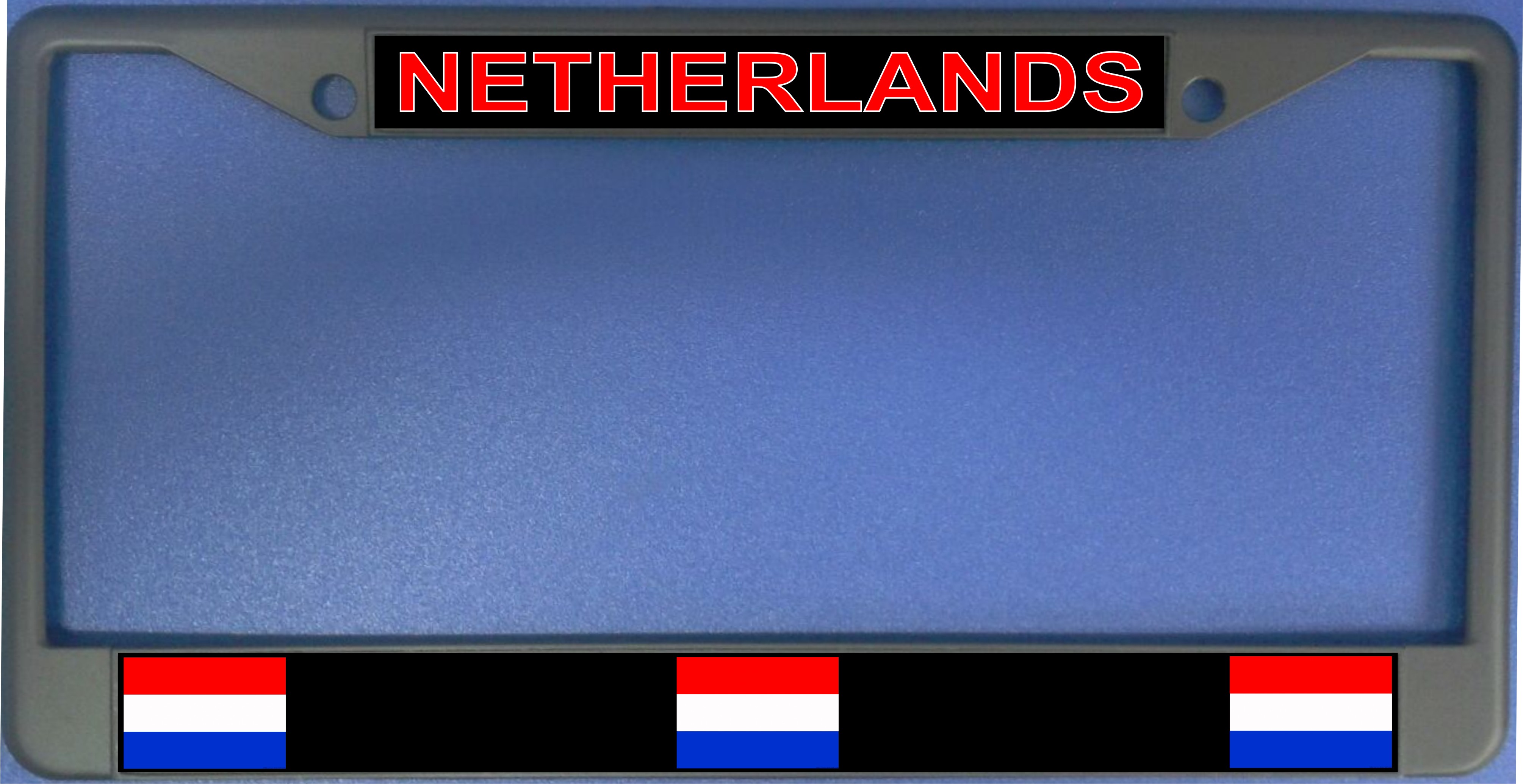 Netherlands FLAG Photo License Plate Frame  Free Screw Caps with this Frame