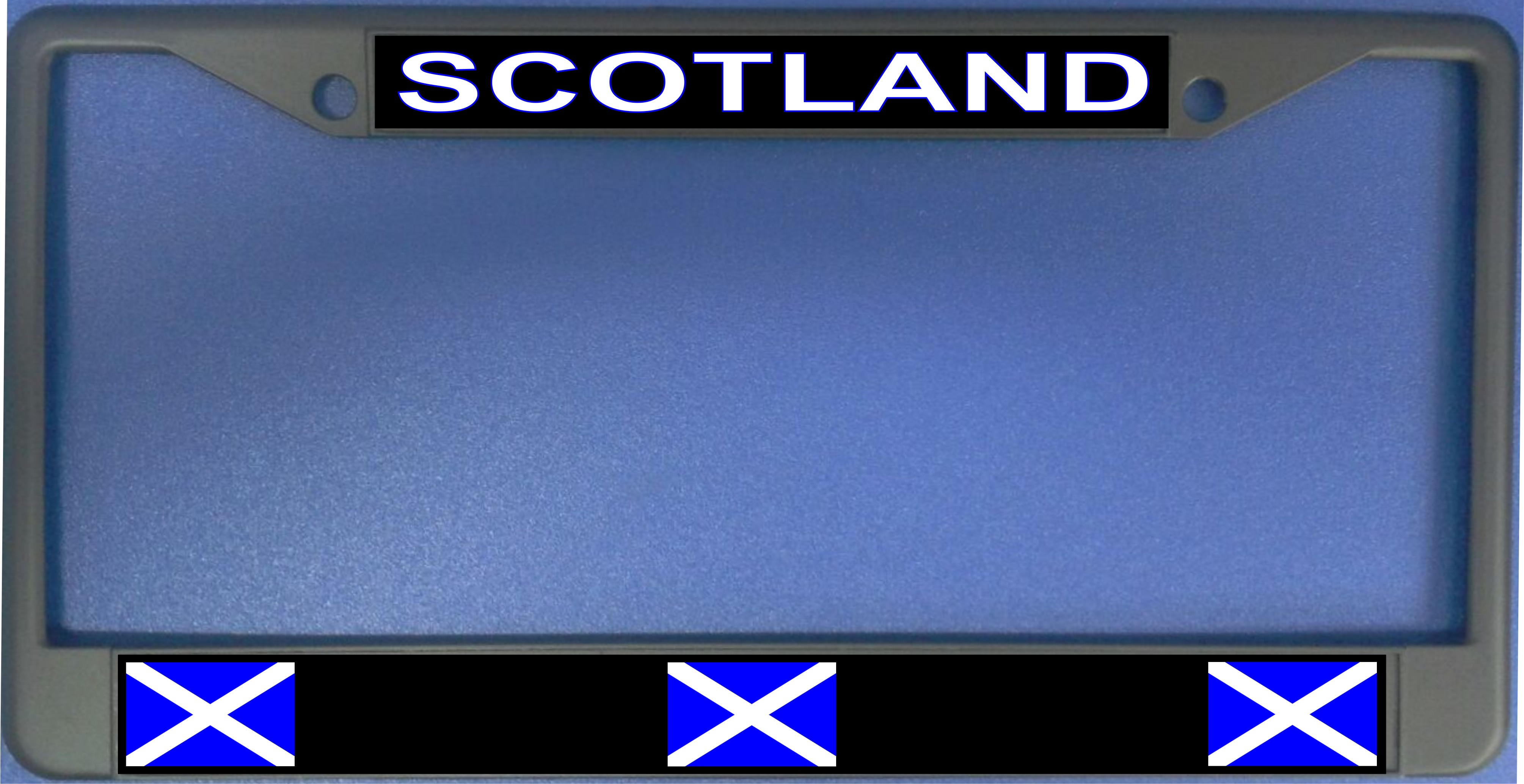 Scotland Flag Photo License Plate Frame Free SCREW Caps Included