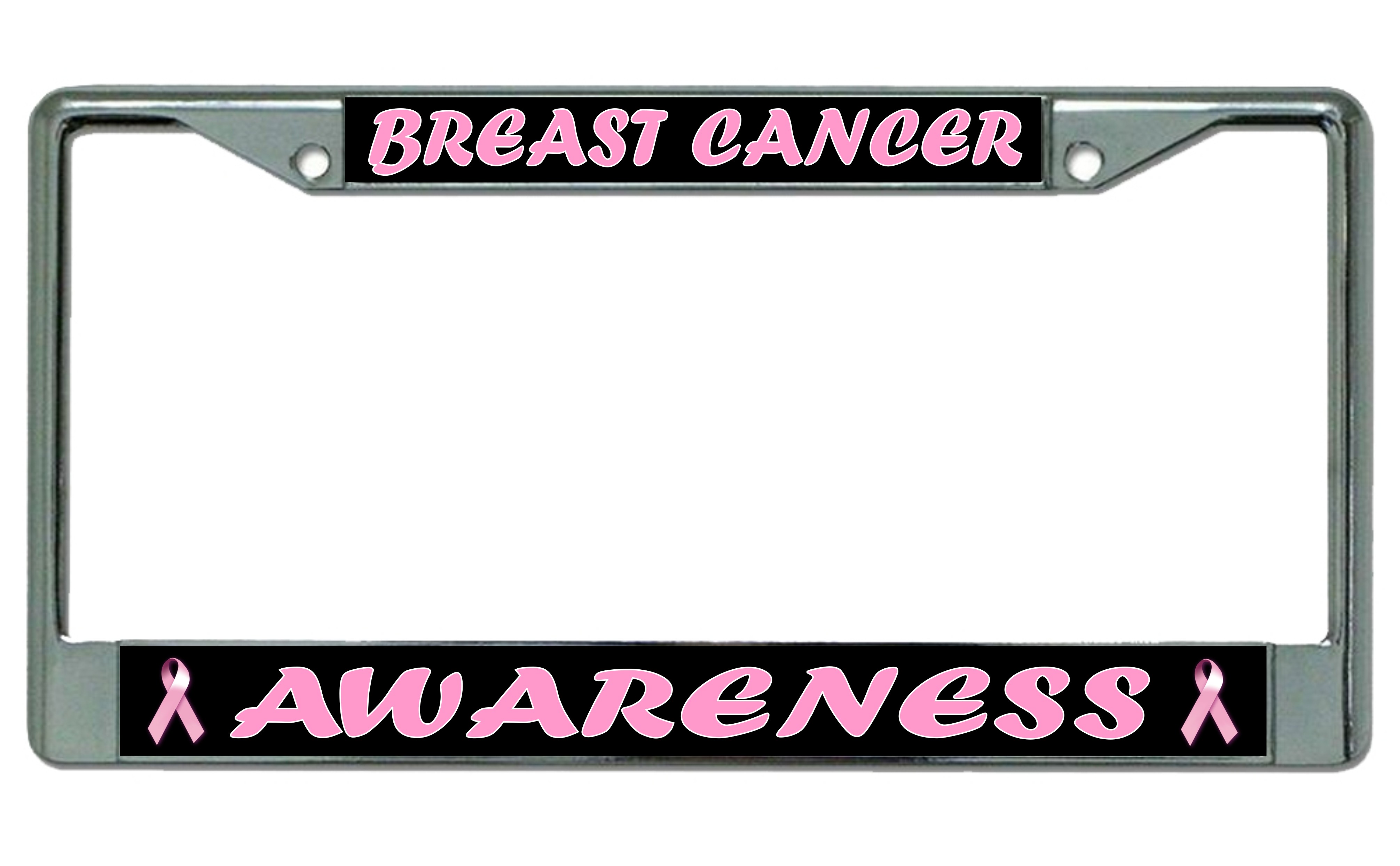 Breast Cancer Awareness Photo License Plate Frame  Free SCREW Caps with this Frame