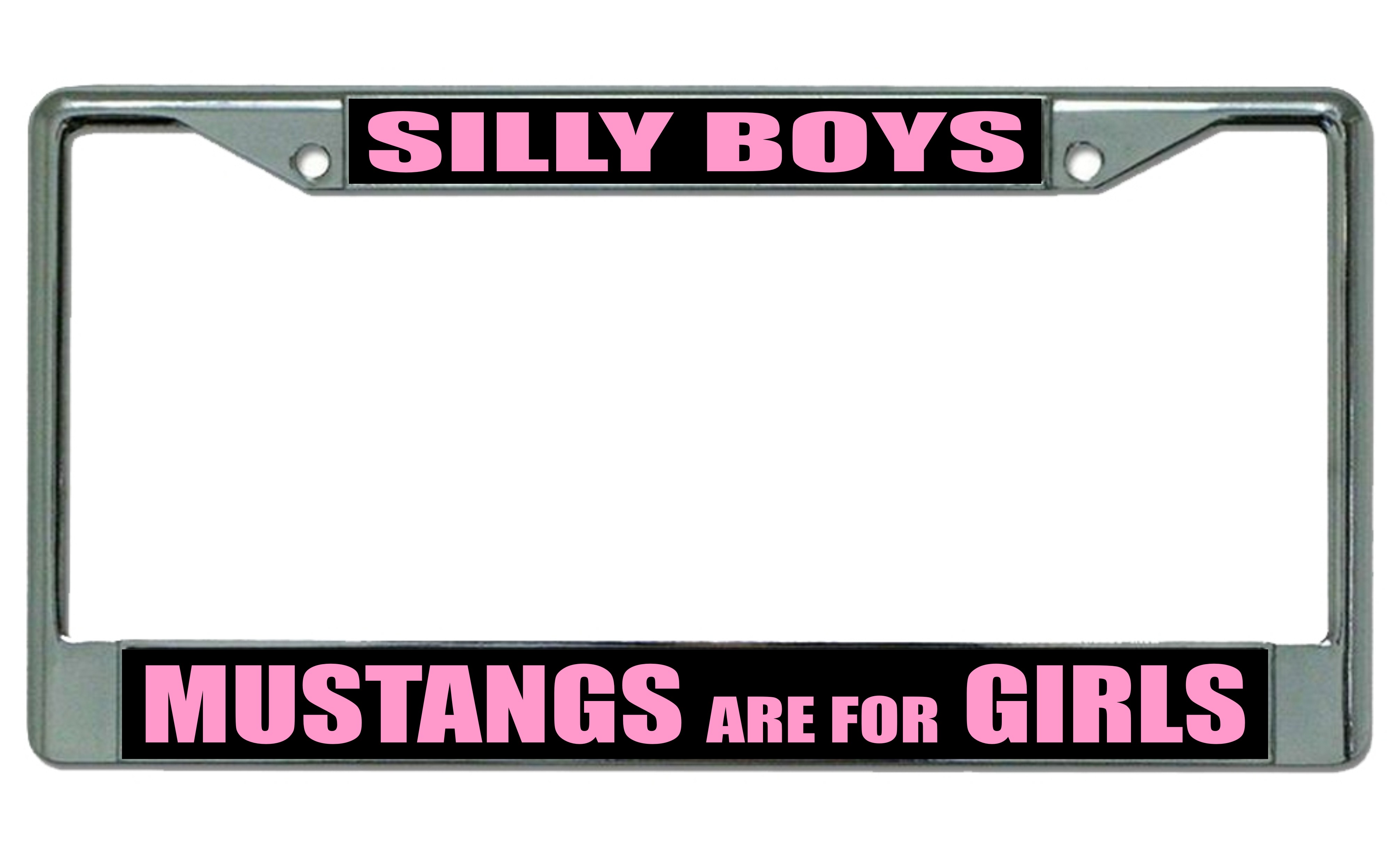 Silly Boys Mustangs Are For Girls FRAME