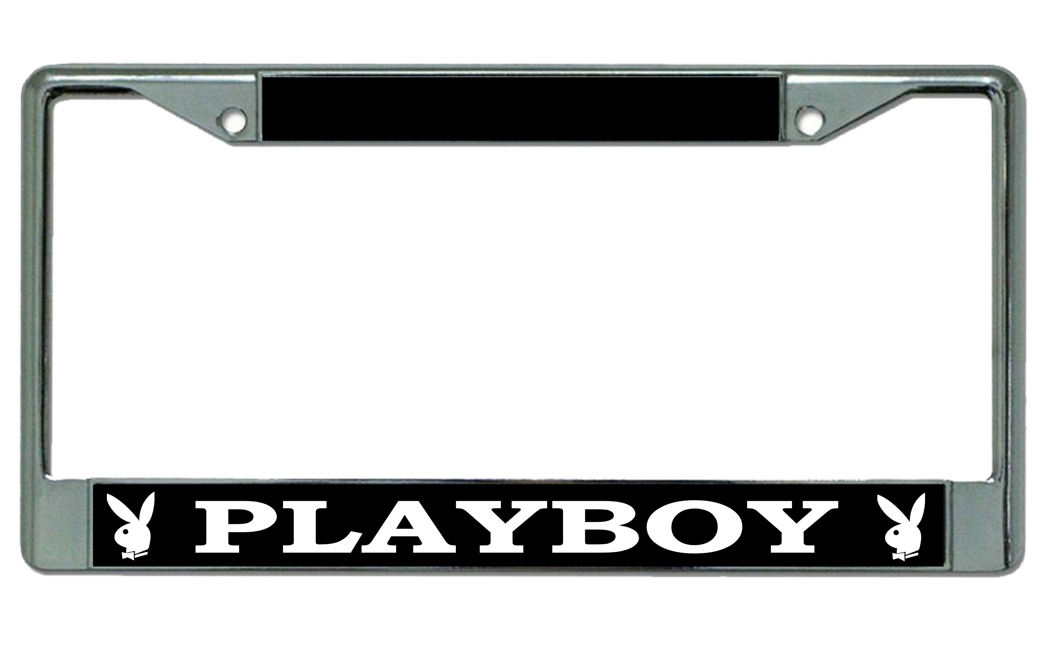 Playboy Photo License Plate Frame  Free SCREW Caps with this Frame