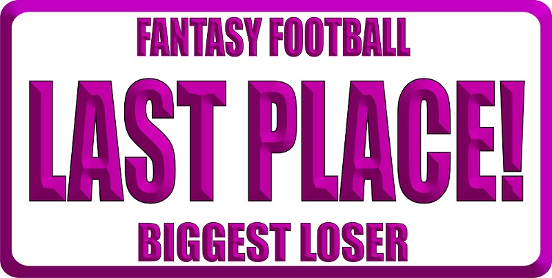 Fantasy FOOTBALL LAST PLACE License Plate
