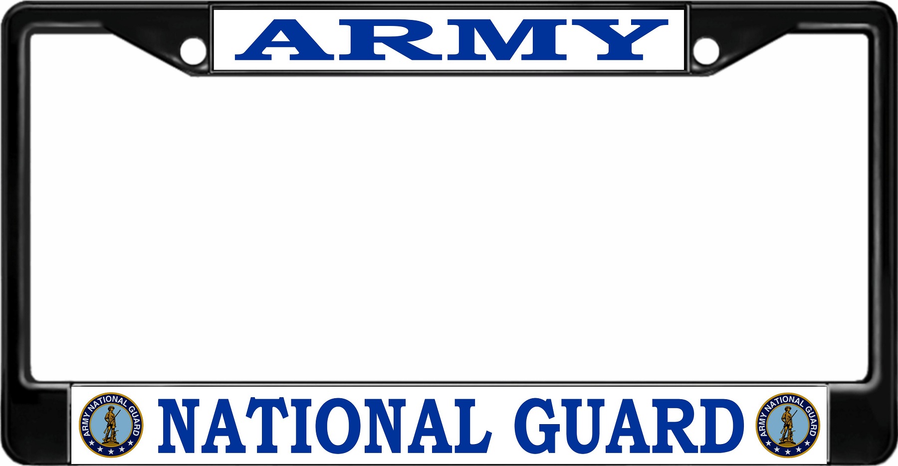 Army National Guard Black License Plate FRAME