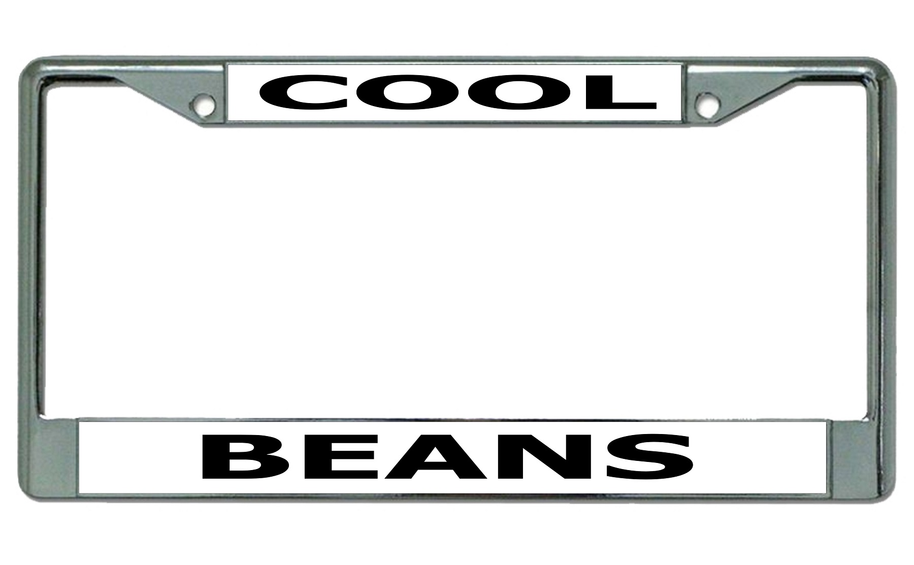 Cool Beans Chrome License Plate FRAME