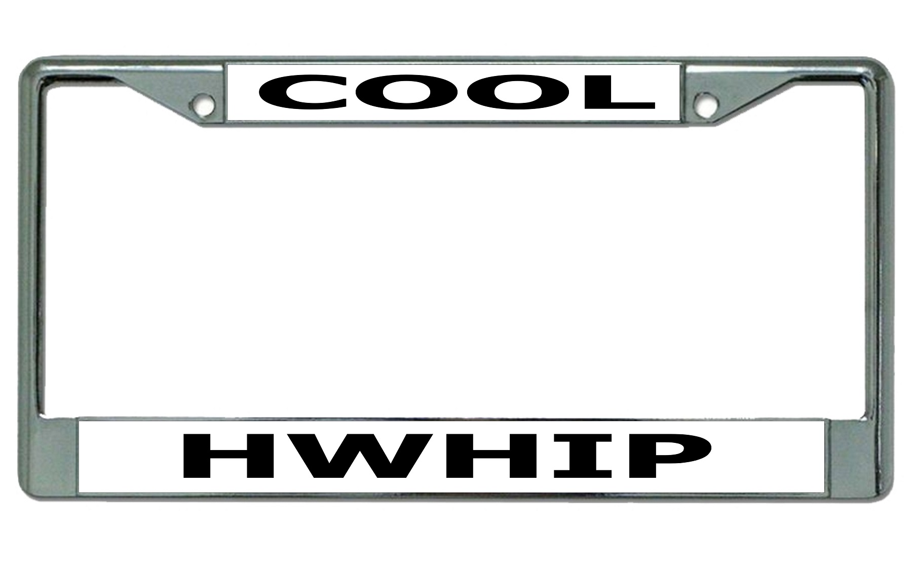 Cool Hwhip Chrome LICENSE PLATE Frame