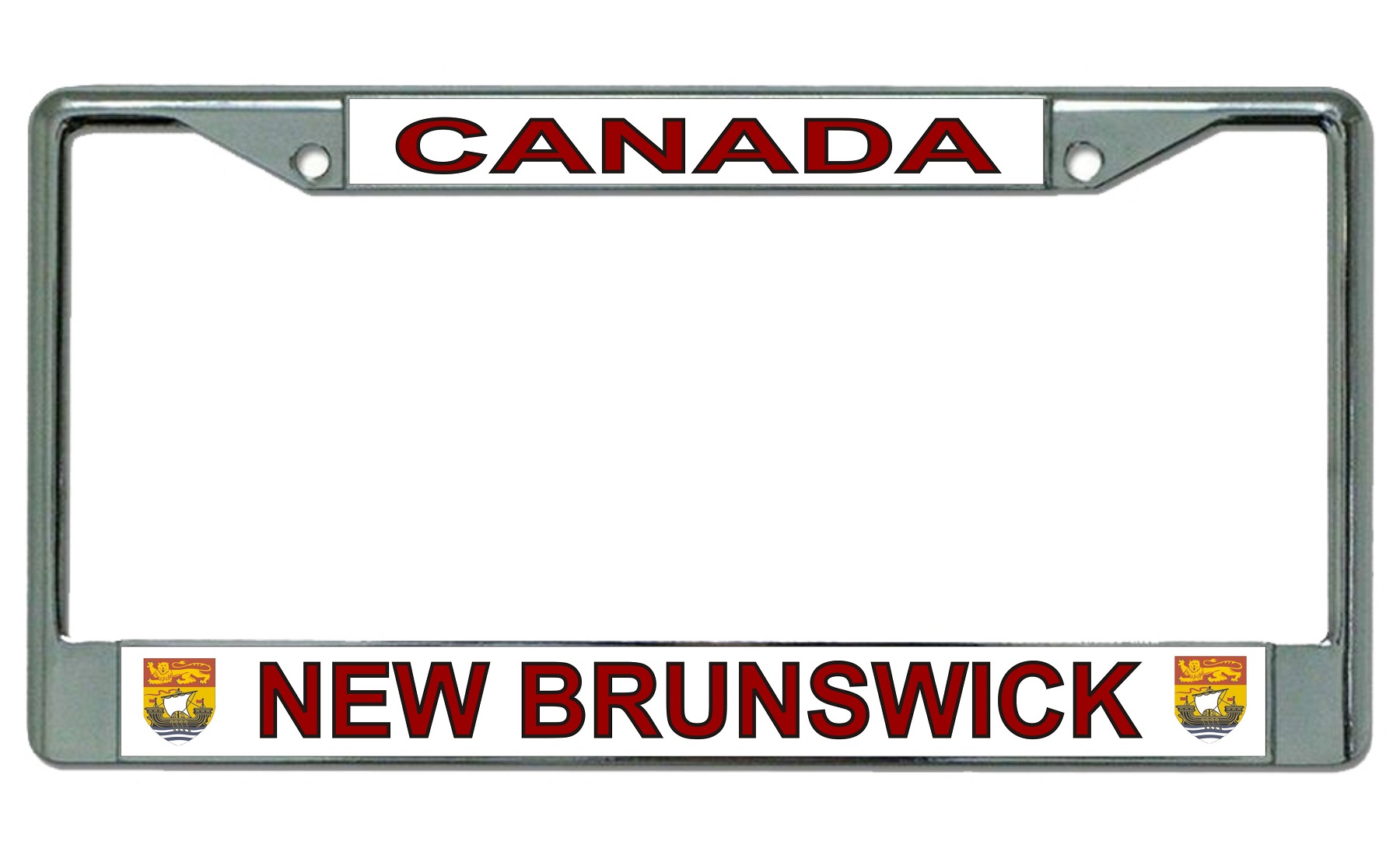 Canada NEW Brunswick Chrome License Plate Frame