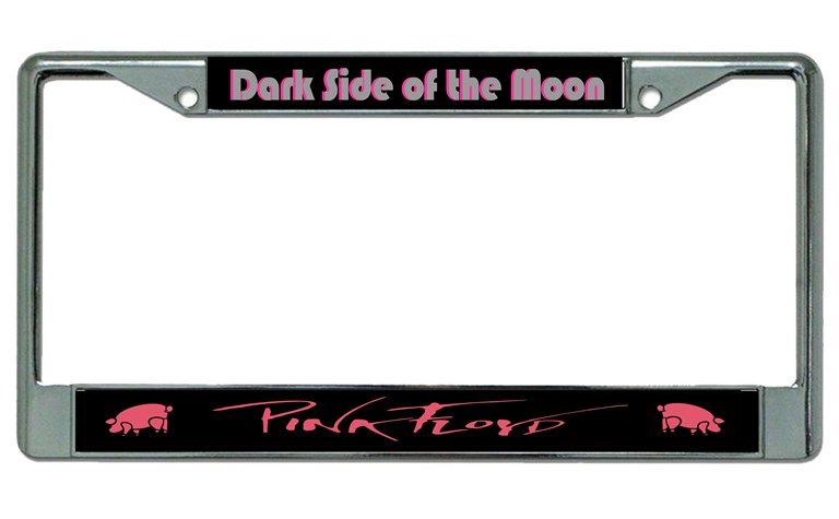 Pink Floyd Dark Side Of The Moon Chrome License Plate FRAME