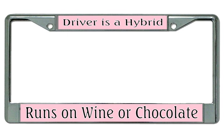 Driver Is A Hybrid Chrome License Plate FRAME