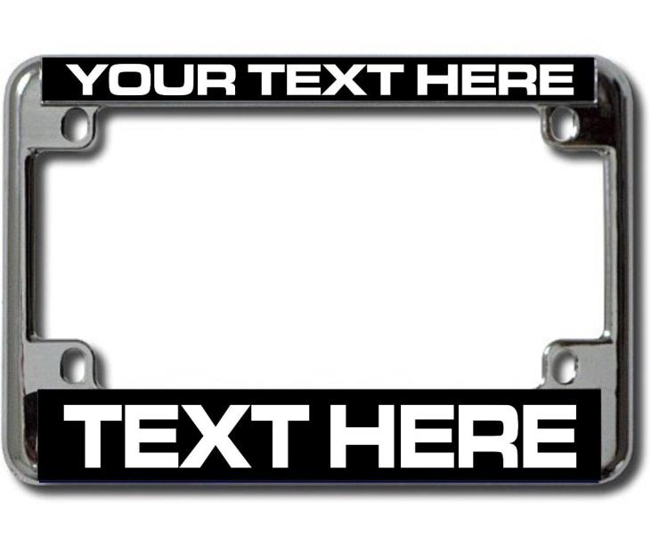 Design Your Own Chrome Motorcycle License Plate FRAME