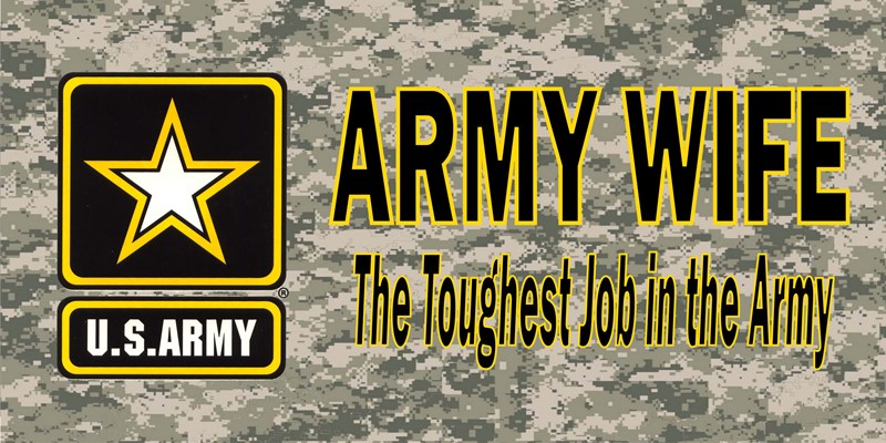 Army Wife Photo LICENSE PLATE