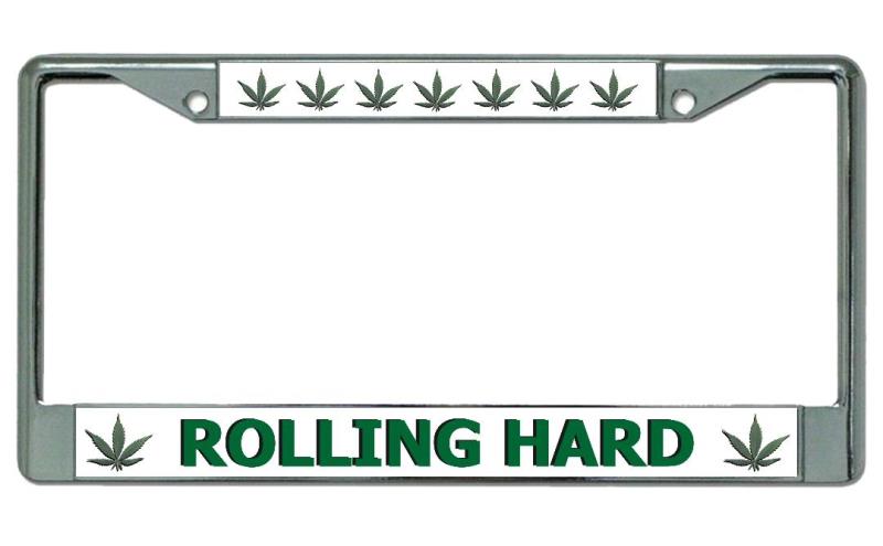 Rolling Hard Chrome License Plate FRAME