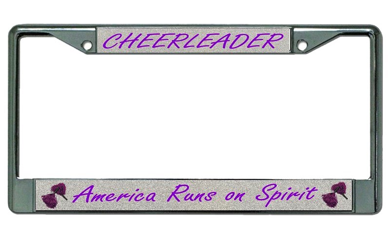 Cheerleader Chrome LICENSE PLATE Frame