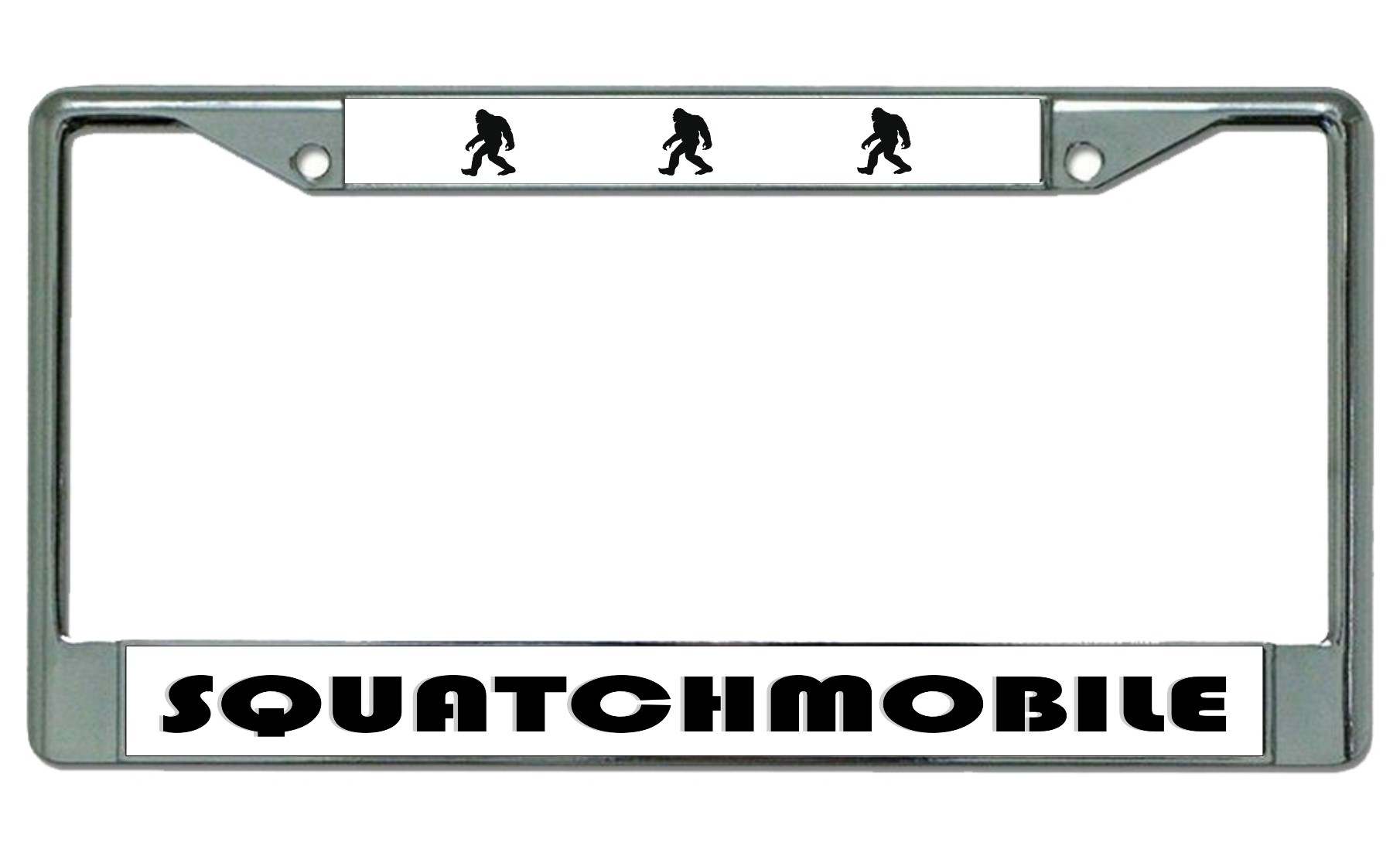 Squatchmobile Chrome LICENSE PLATE Frame