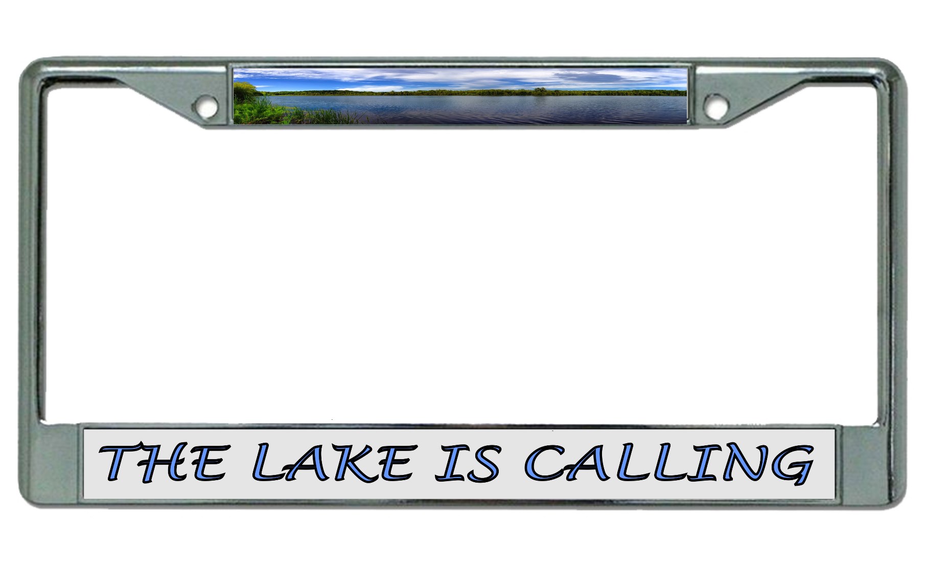 The Lake Is Calling Chrome LICENSE PLATE Frame