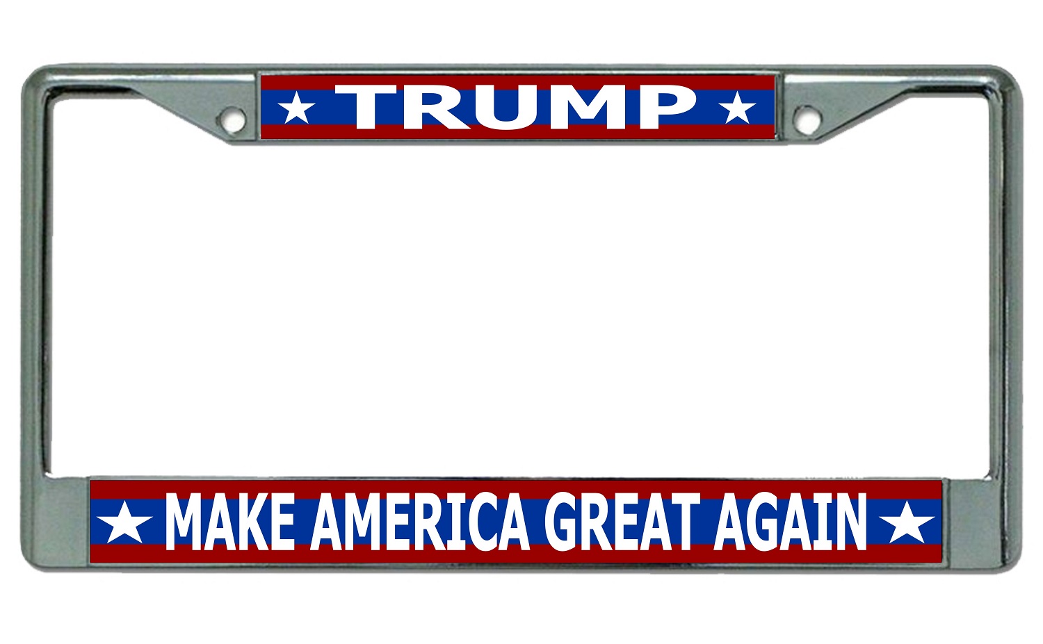 Trump Make America Great Again Chrome License Plate FRAME
