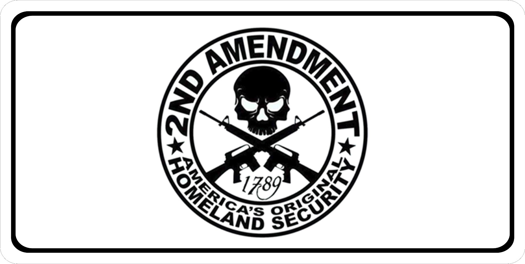 Homeland Security 2nd Amendment Photo LICENSE PLATE