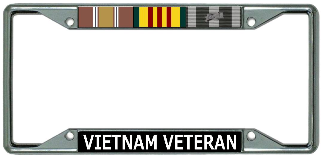 Vietnam Veteran Every State Chrome License Plate FRAME