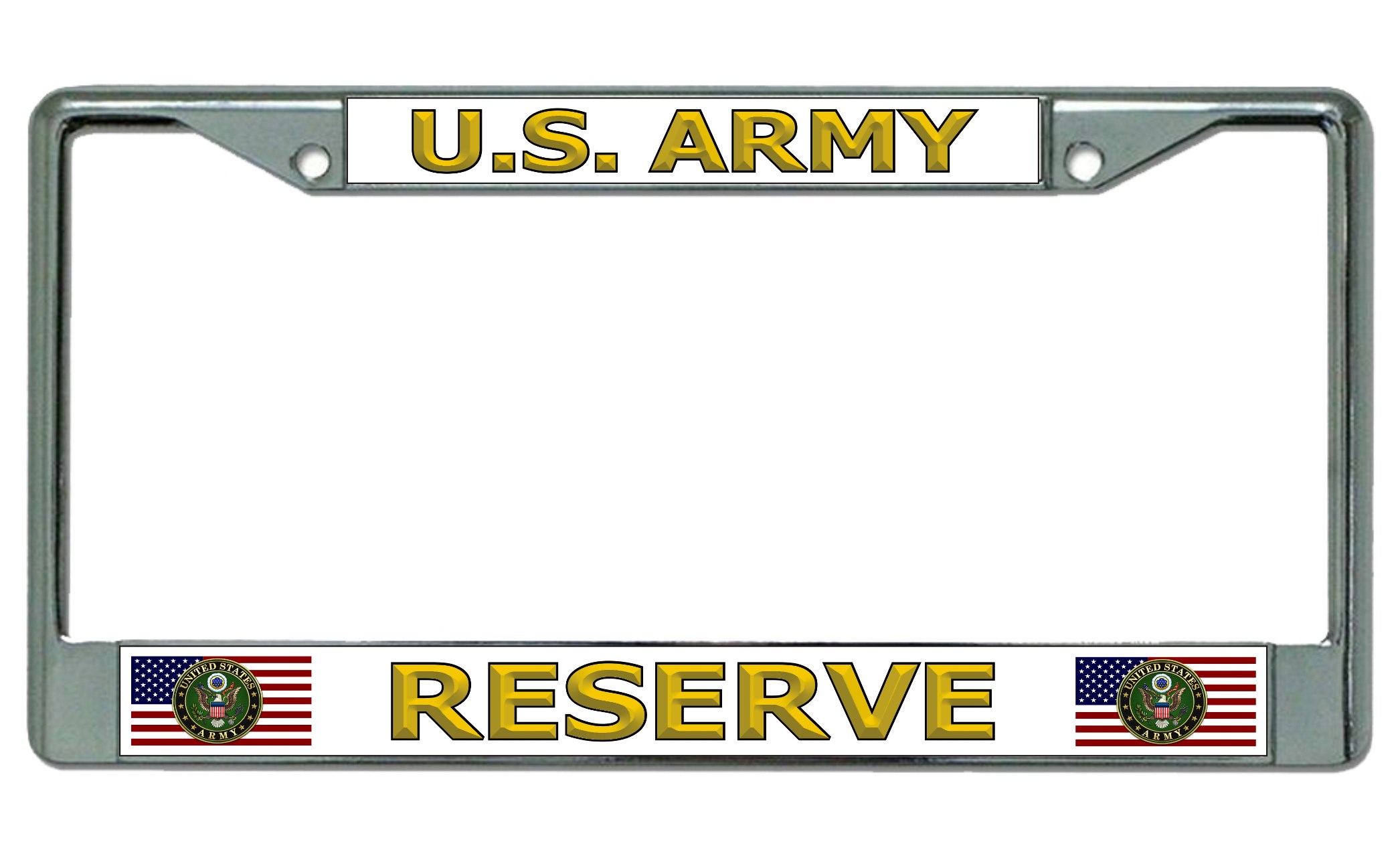 U.S. Army Reserve Chrome License Plate FRAME