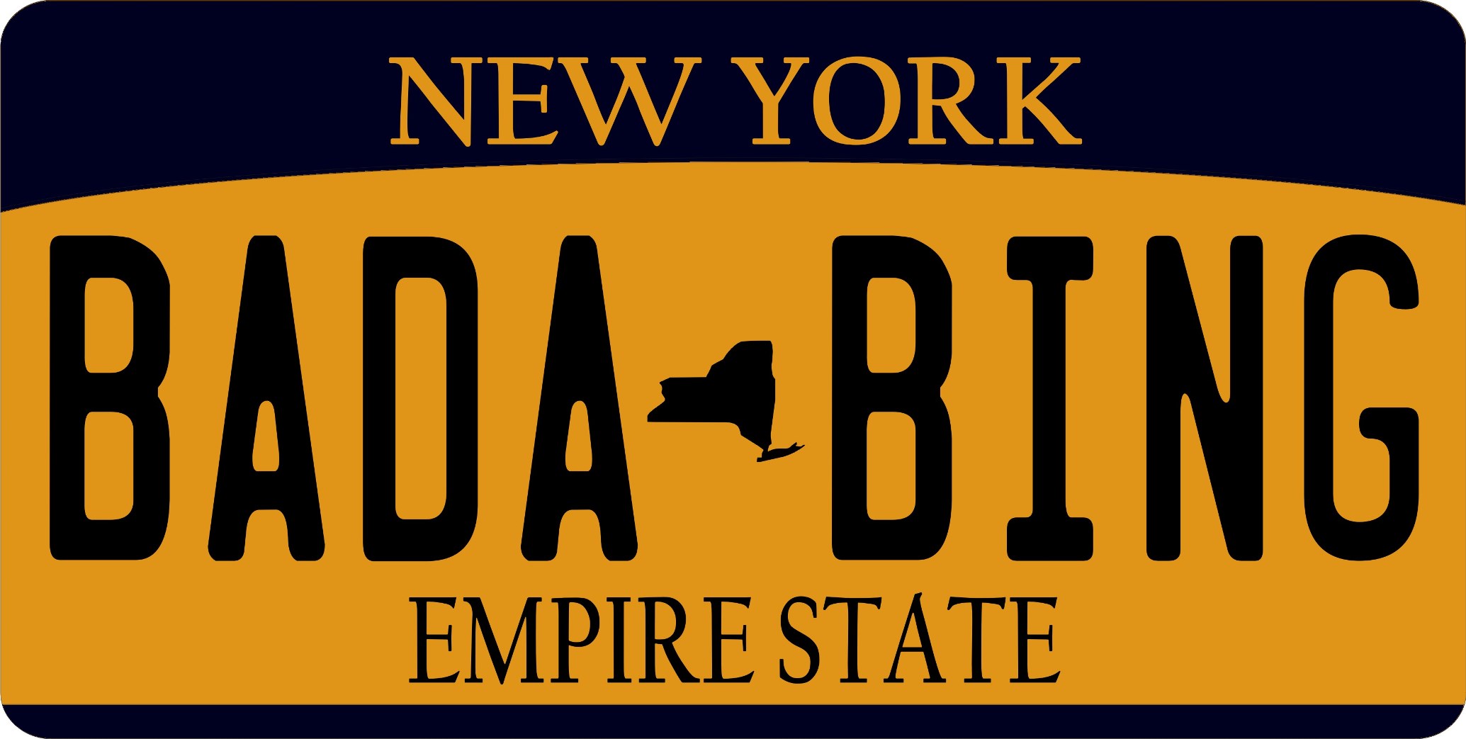 NEW York Bada Bing Photo License Plate