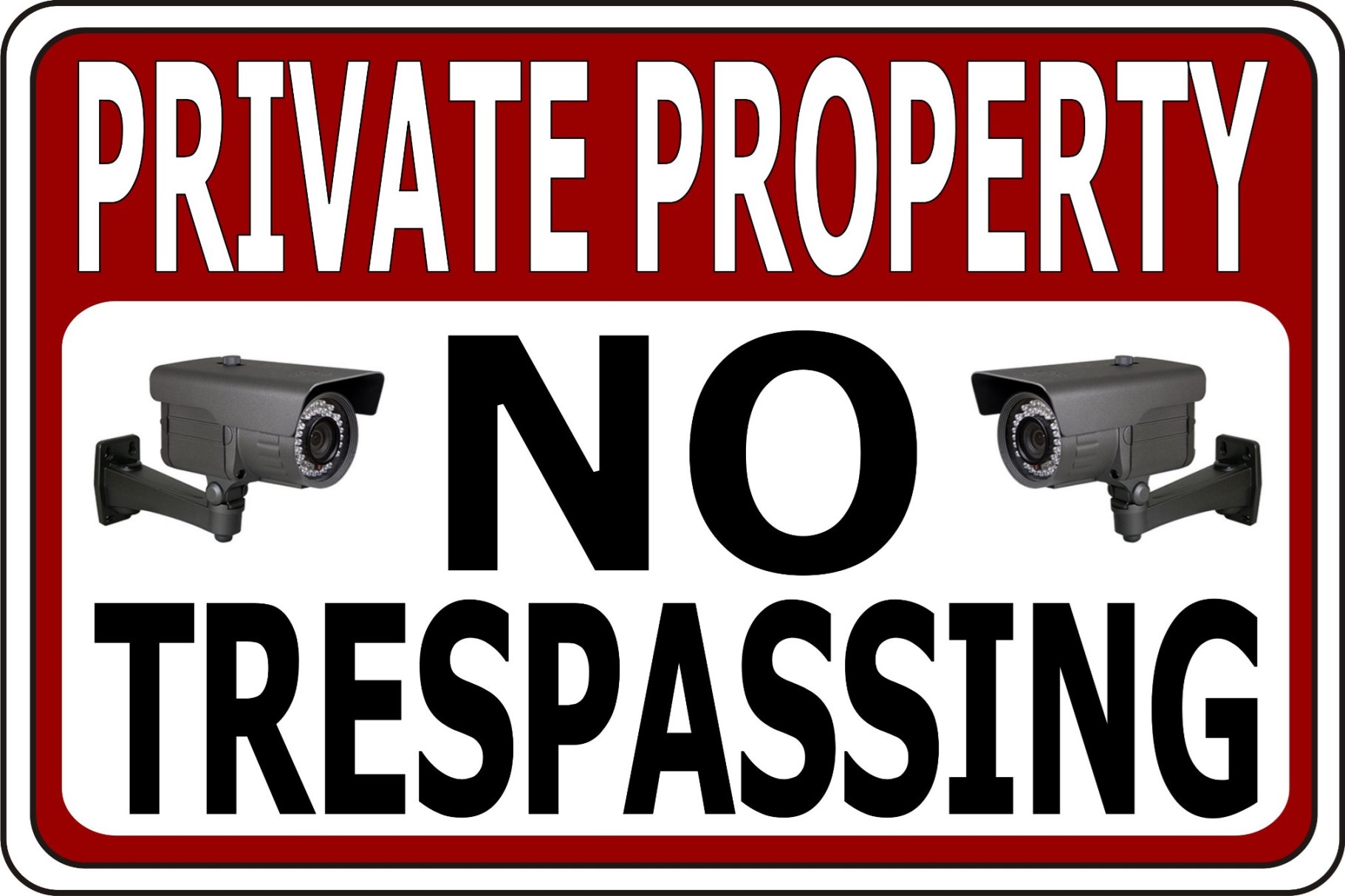Private Property No Trespassing  With Cameras Photo Parking SIGN