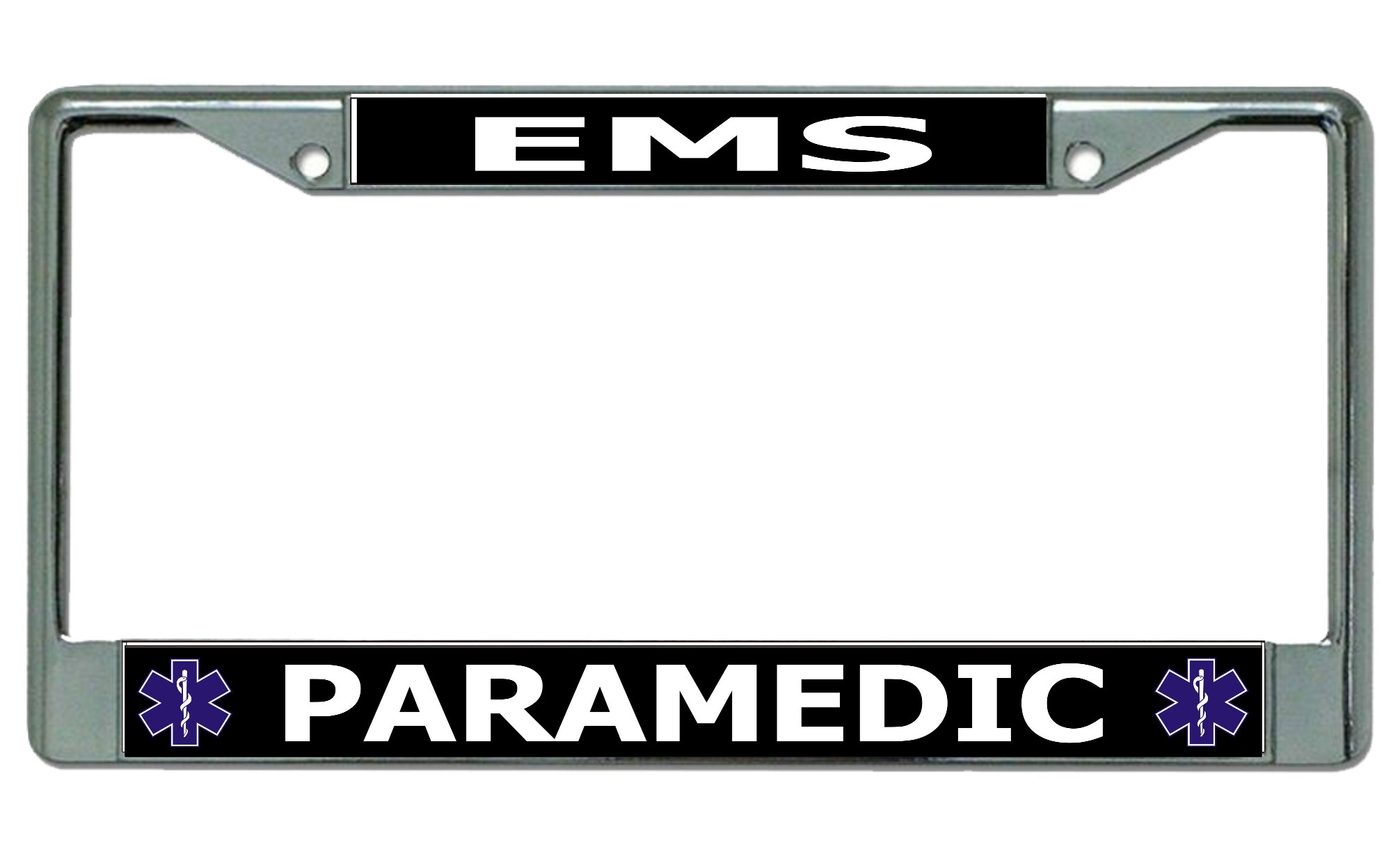 EMS Paramedic Chrome LICENSE PLATE Frame