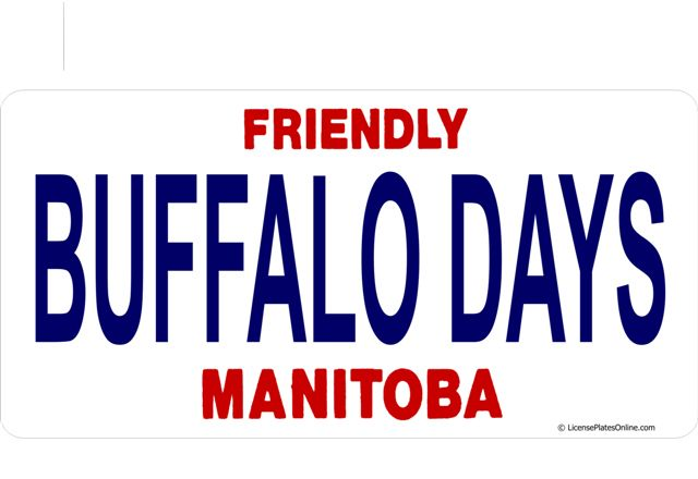 Manitoba Buffalo Days Photo LICENSE PLATE  Free Personalization on this PLATE