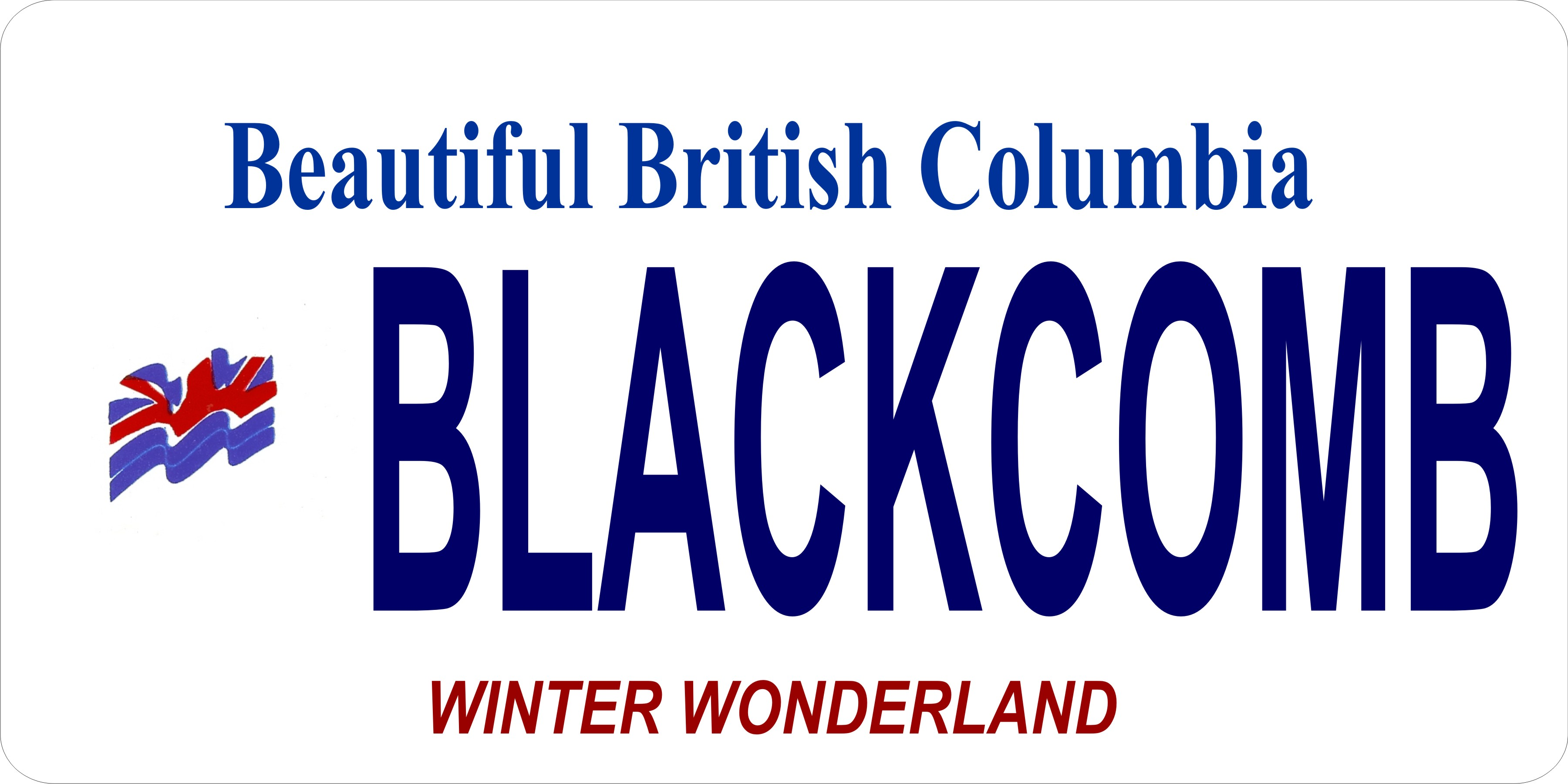 British Columbia Blackcomb Photo LICENSE PLATE Free Personalization on this PLATE