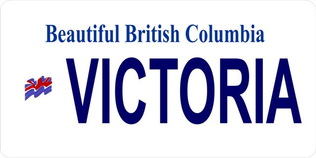 British Columbia Victoria Photo LICENSE PLATE Free Personalization on this PLATE
