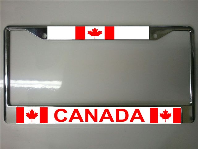 Canada License Plate Frame Free SCREW Caps with this Frame