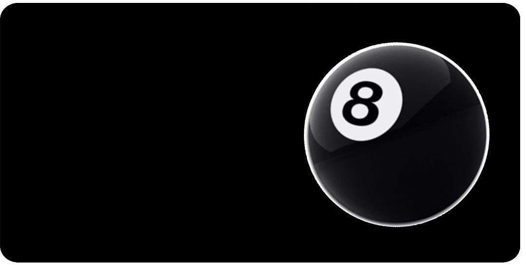 Eight Ball Offset Photo LICENSE PLATE