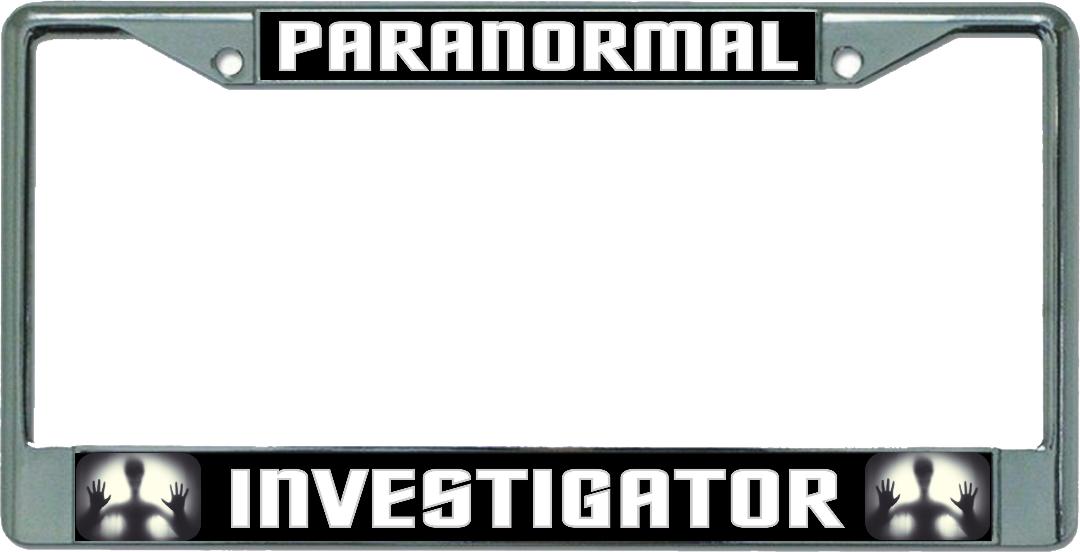 Paranormal Investigator Chrome License Plate FRAME
