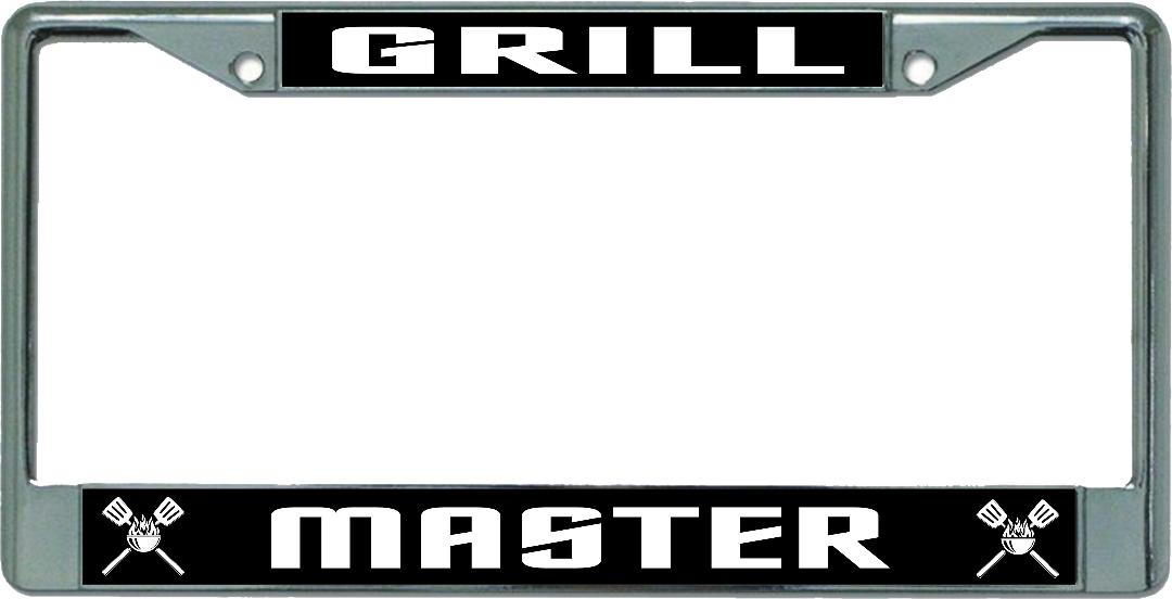 Grill Master #2 Chrome License Plate FRAME