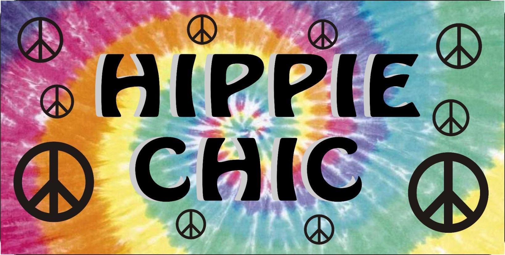 Hippie Chic Photo LICENSE PLATE