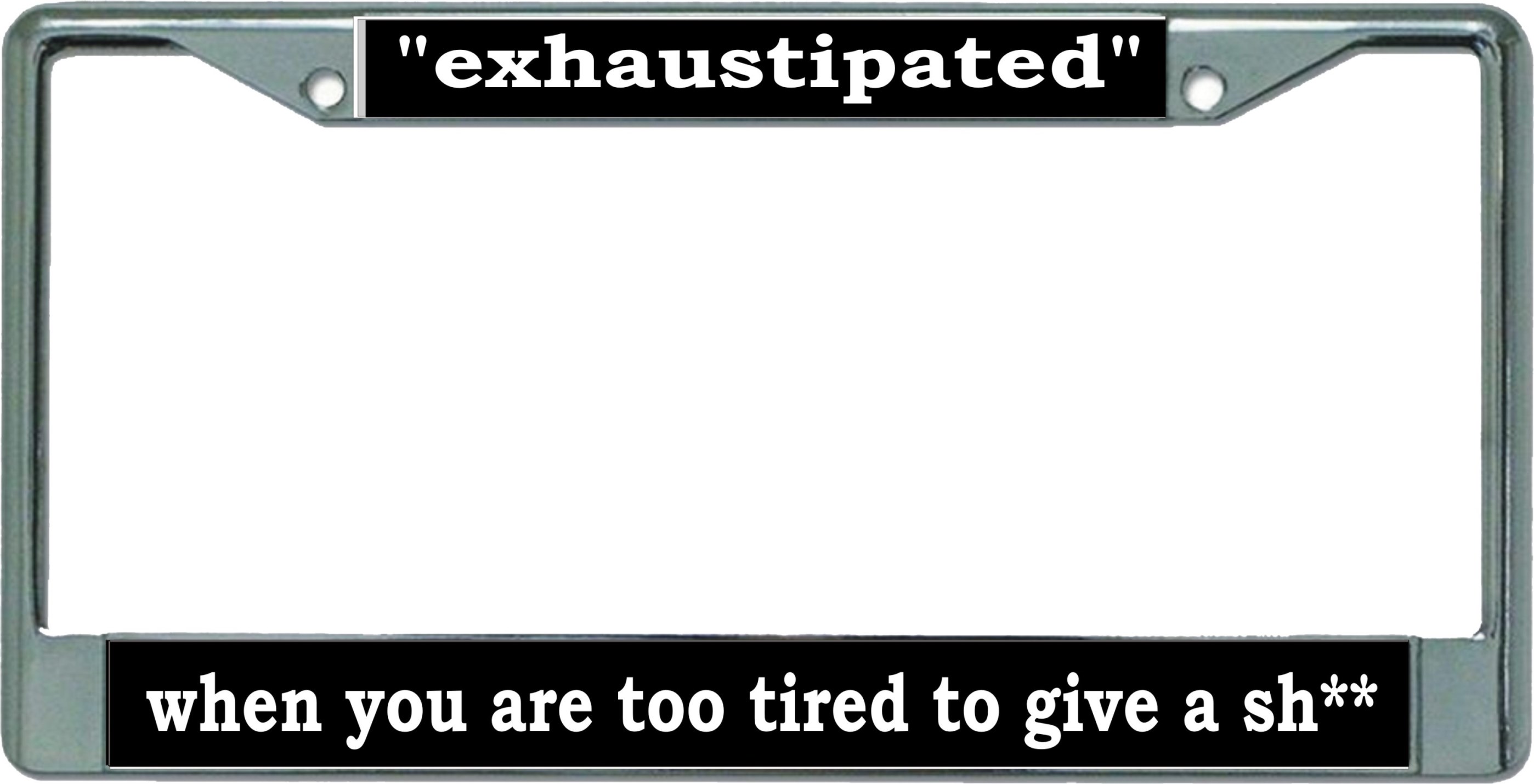 Exhaustipated Chrome License Plate FRAME