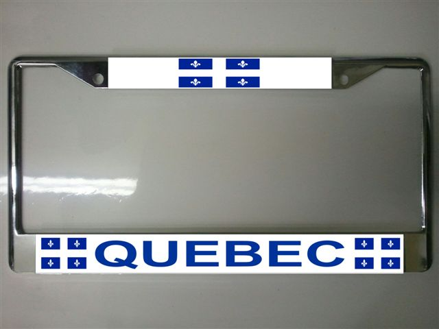 Quebec Canada License Plate Frame  Free SCREW Caps with this Frame