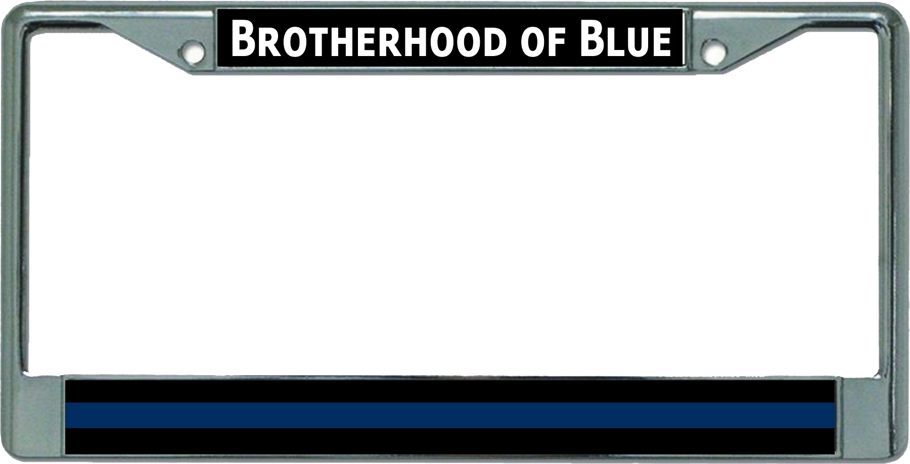 Brotherhood Of Blue Chrome License Plate FRAME