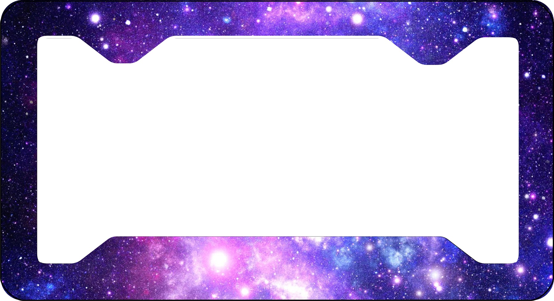 Space Galaxy Thin Style License Plate FRAME