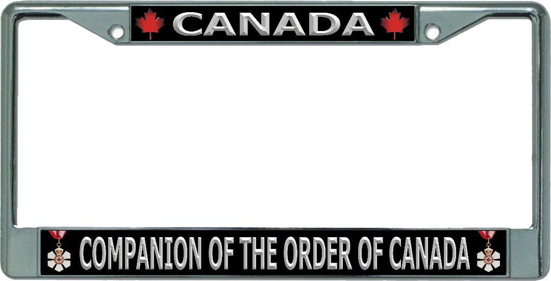 Canada Companion Of The Order Of Canada Chrome LICENSE PLATE Frame