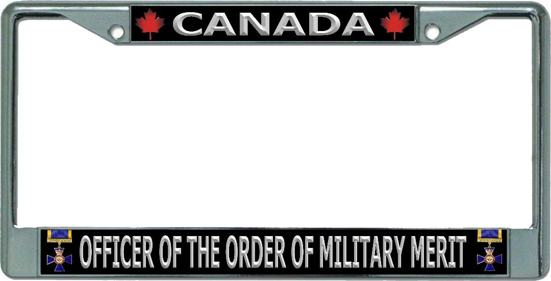 Canada Officer Of The Order Of Military Merit Chrome LICENSE PLATE Frame