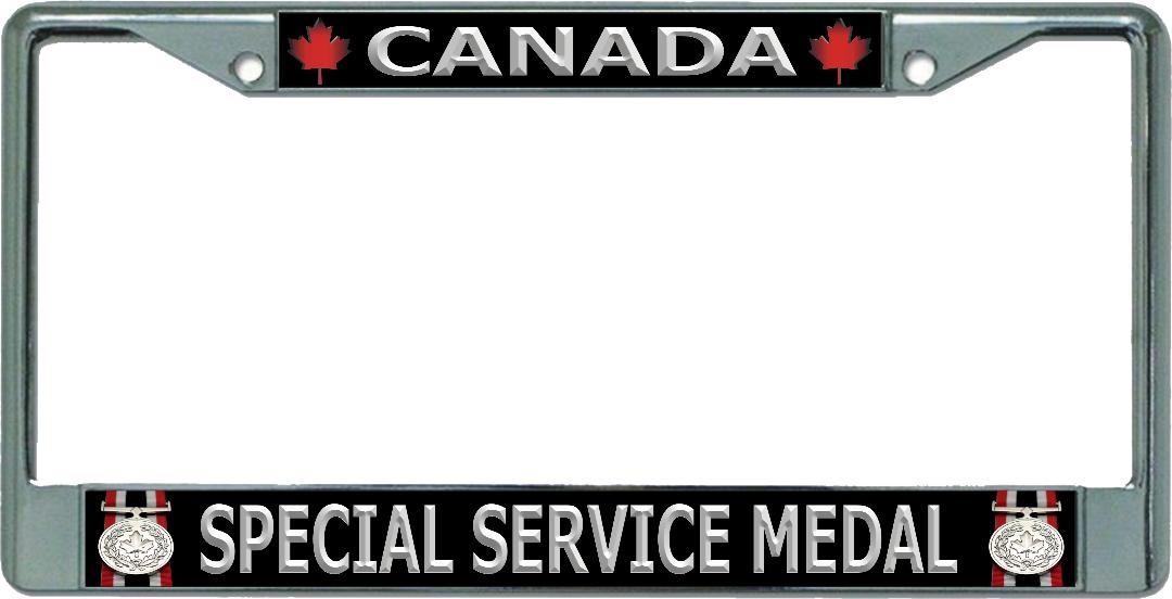 Canada Special Service Medal Chrome LICENSE PLATE Frame
