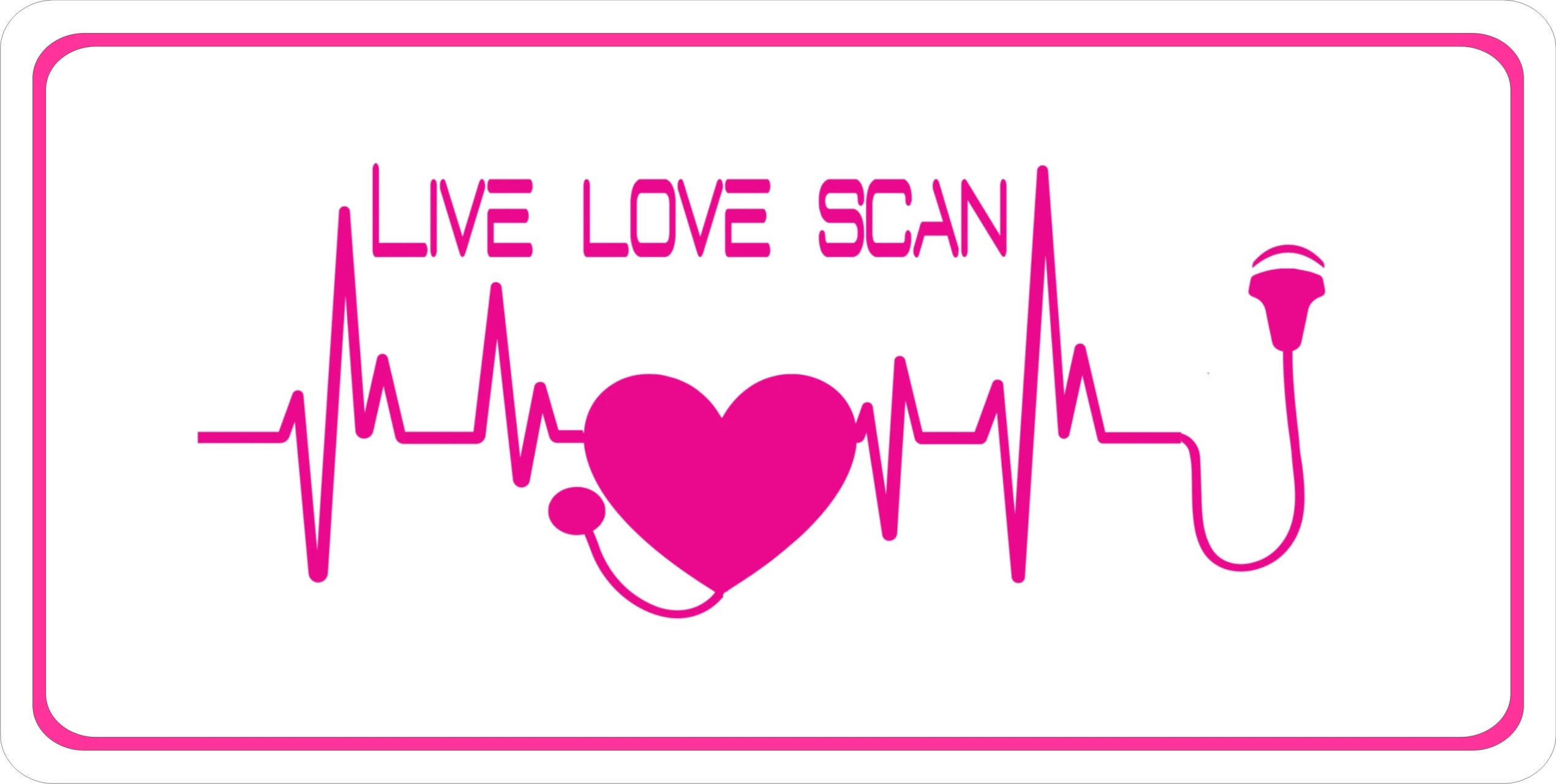 Ultrasound Tech Live Love Scan Photo LICENSE PLATE