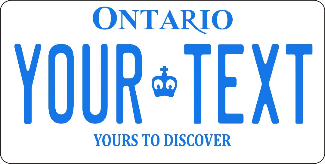 Ontario Canada Your Text Photo LICENSE PLATE