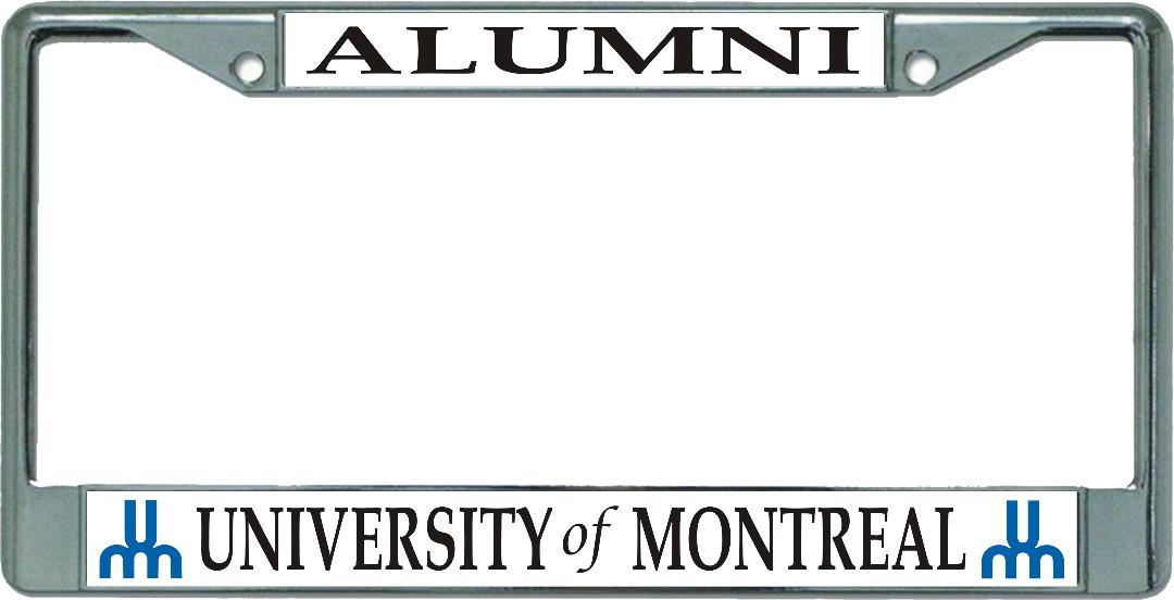 University Of Montreal Alumni Chrome License Plate FRAME