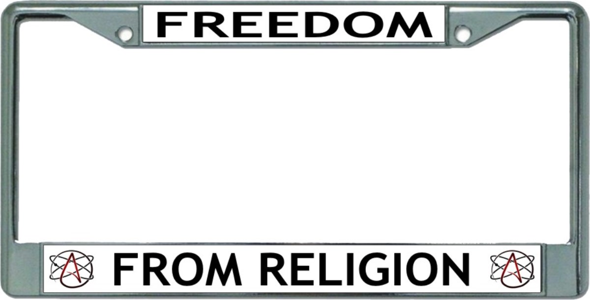 Freedom From Religion Chrome License Plate FRAME