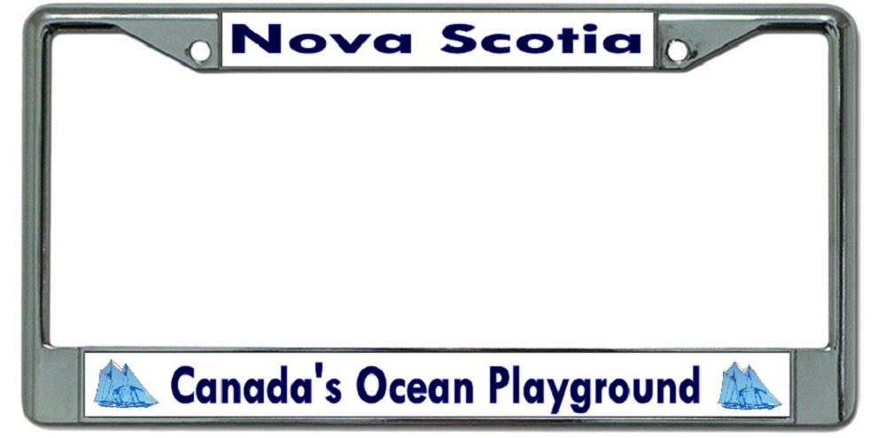Nova Scotia Canada's Ocean Playground Chrome License Plate FRAME