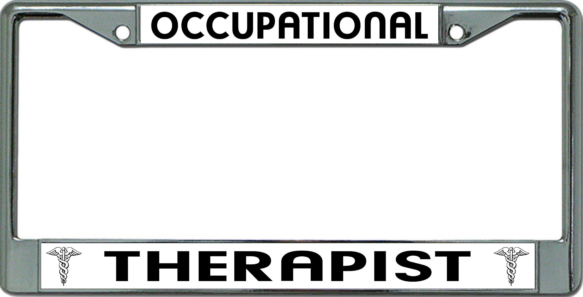 Occupational Therapist Chrome License Plate FRAME