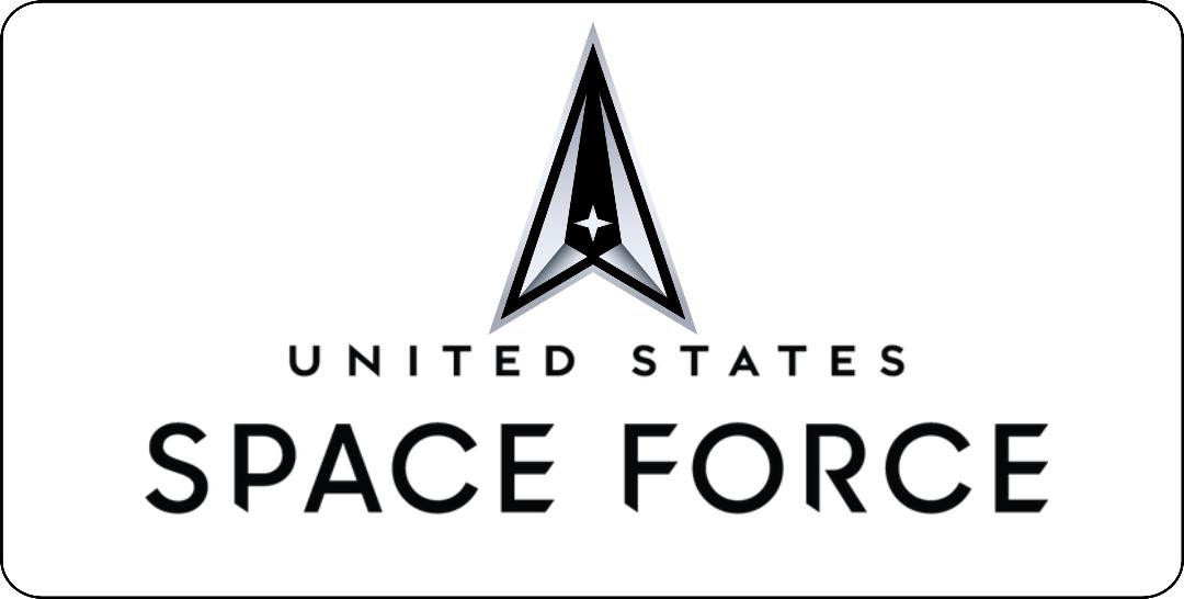 United States Space Force Centered Photo LICENSE PLATE