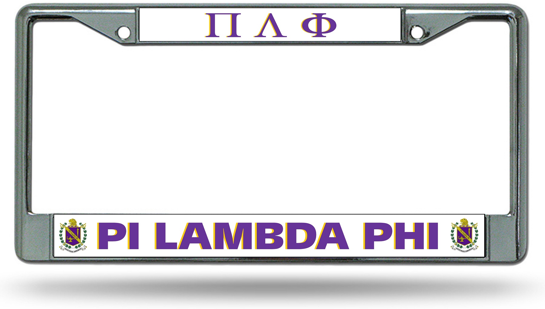 Pi Lambda Phi Chrome License Plate FRAME